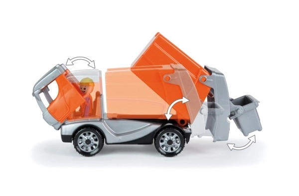 Auto Truckies vuilniswagen kunststof 25cm met figuur in doos 24m+