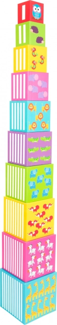 Kleine Voet Houten Toren met Dieren