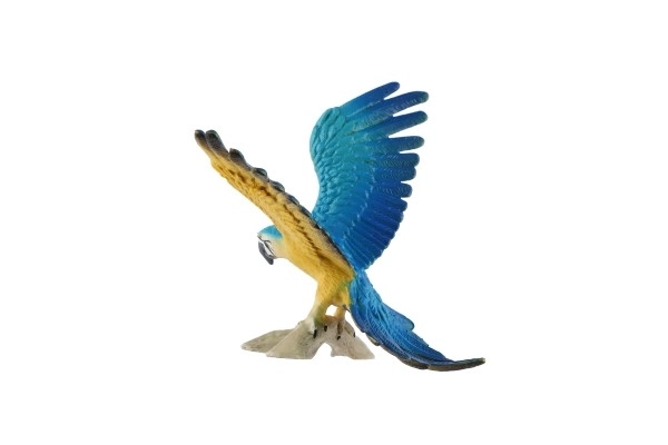 Ara ararauna plastic speelgoed 9cm in zak