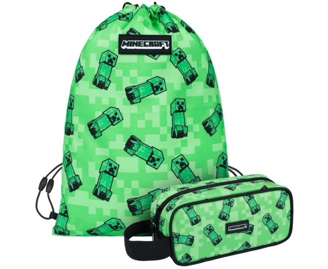 Minecraft set met Creeper: etui en zak