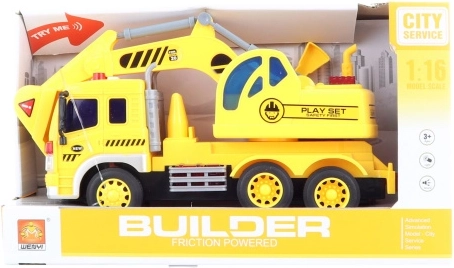 Battery-Operated Excavator with Sound and Light Effects