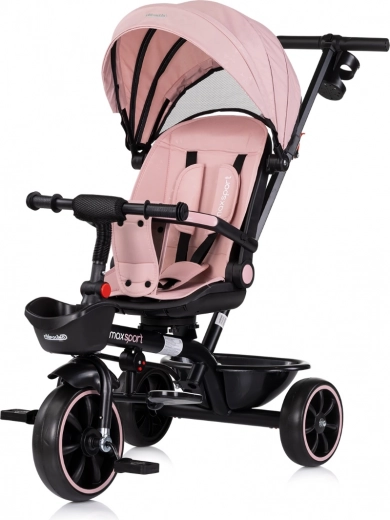Chipolino driewieler met dakje Max Sport 2-in-1 roze