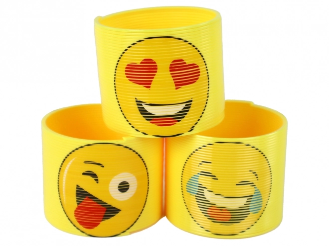 Iconische gele veer met emoji's ontspanning 6 cm