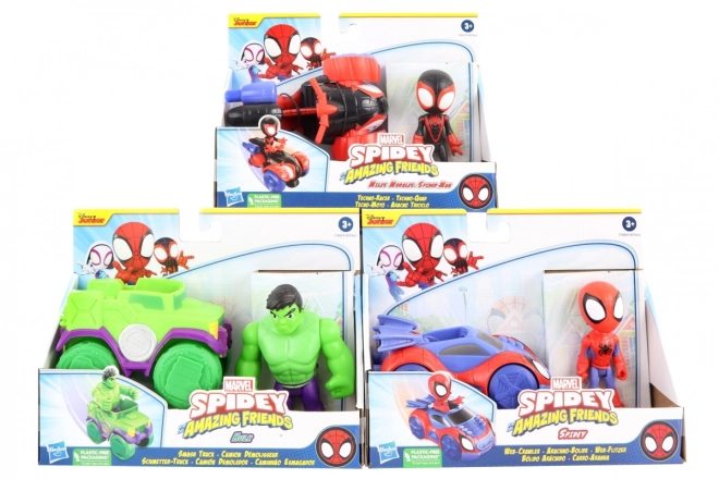 Voertuig en figuren Spider-Man voor avonturen