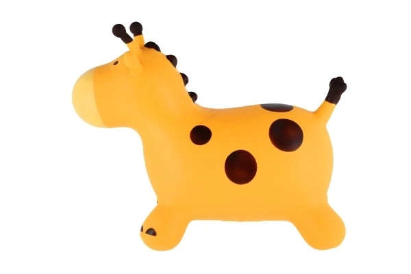 Springende giraffe - rubber, pastelroze
