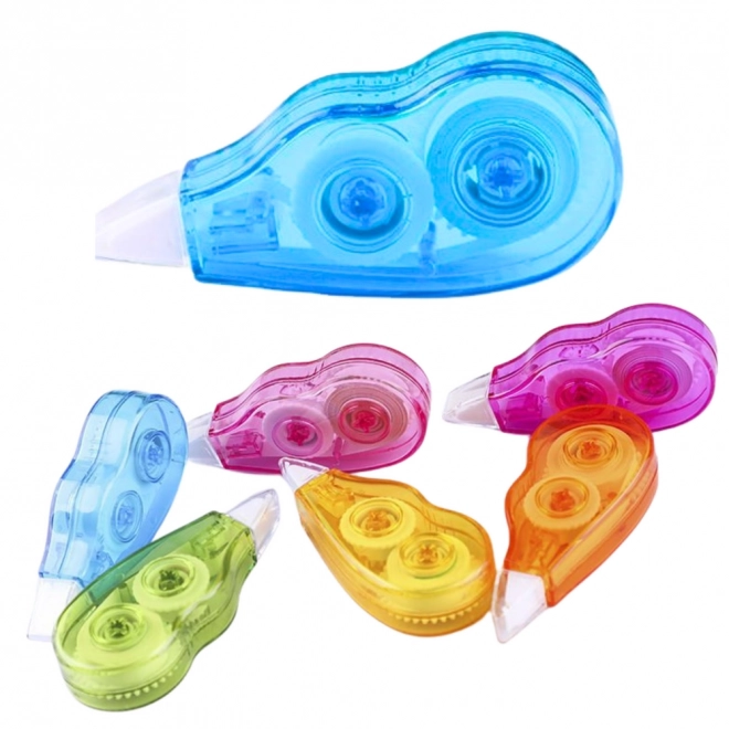 Set van gekleurde correctietapes met ritsetui 6 stuks