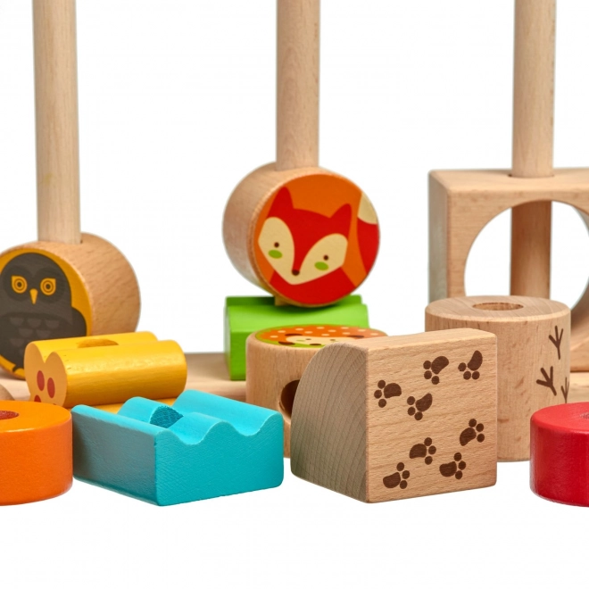 Lucy & Leo Dag en Nacht - houten puzzel met patronen