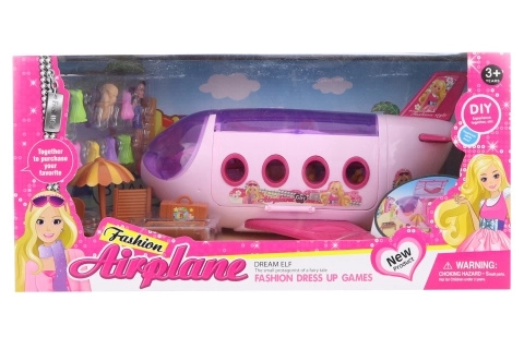 Poppenvliegtuig met accessoires