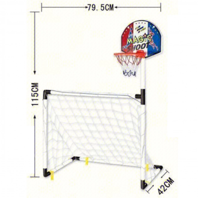 Woopie 2-in-1 Sport-Set Basketball und Fußballtor