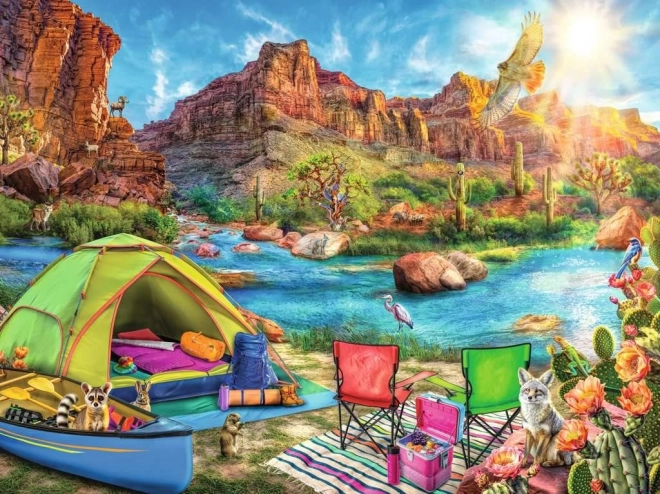 Puzzle RAVENSBURGER Camping in the Canyon 1500 pieces