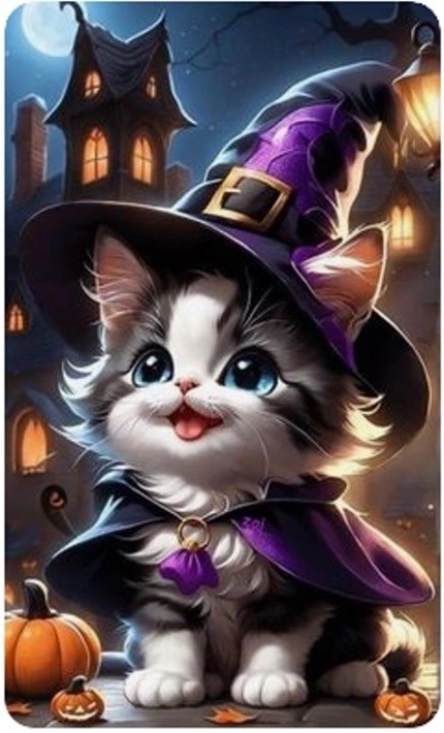 Diamond Mosaic - Halloween Kitten