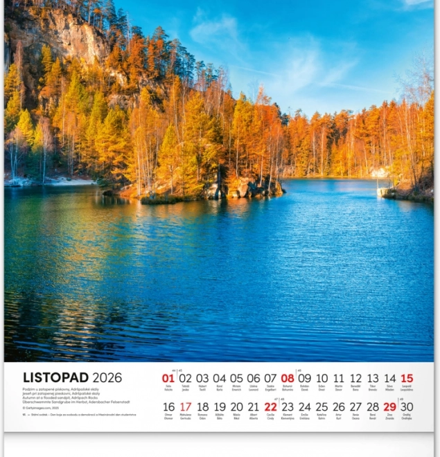 Calendrier mural Royaume des eaux 2026