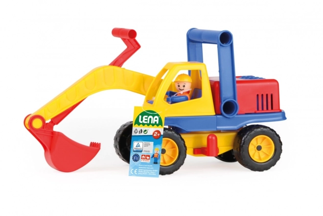Graafmachine-speelgoedauto met figuur 32cm