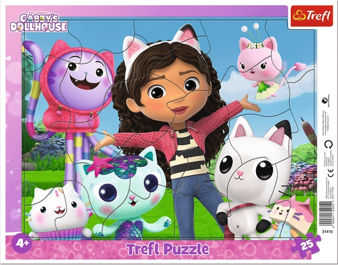 Puzzle 25 pièces avec cadre Découvre Gabby