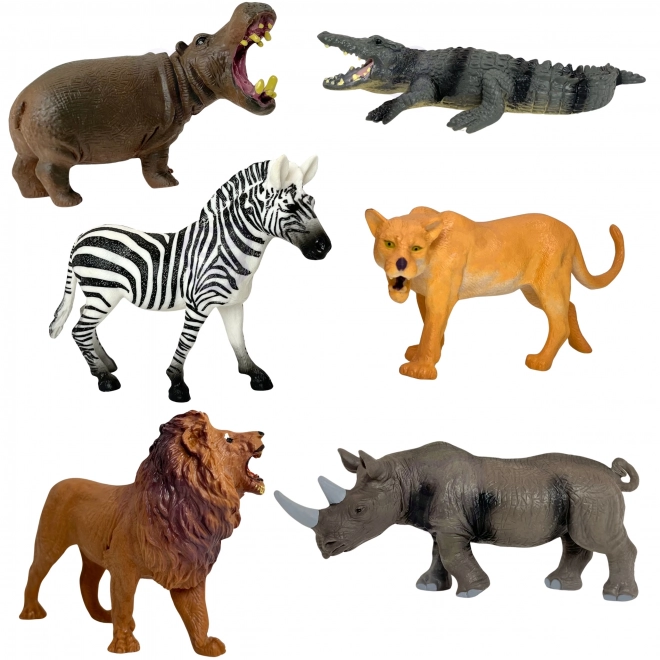 Set van grote figuren van wilde dieren + mat en accessoires