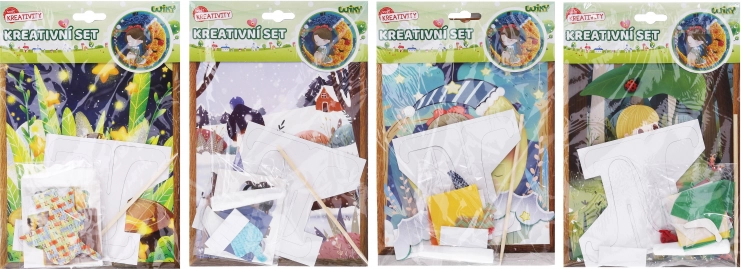Creatieve set met standaard – mix van motieven 17,5 × 26 cm