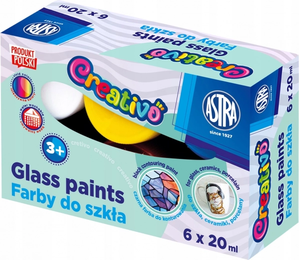 ASTRA CREATIVO Glass Paints 6×20 ml