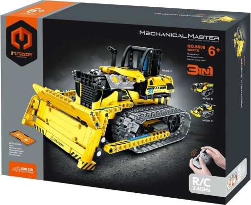 Programmable building set iM.master 3-in-1 RC construction machine, 452 pieces with rechargeable pack