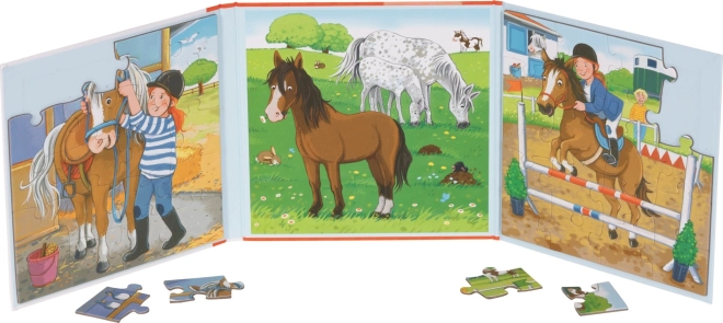GOKI magnetisch puzzelboek rijstal 2×20 stukjes