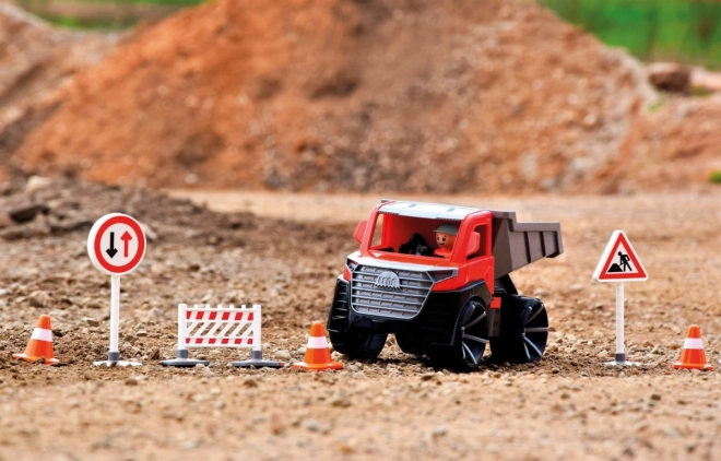 Auto Truxx 2 vrachtwagen kunststof kiepwagen 26cm met figuur 27x15x16cm 24m+