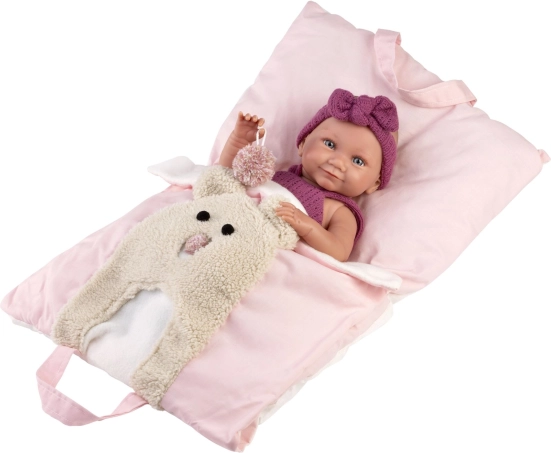Realistische babypop Llorens Meisje - volledig vinyl lichaam, 40 cm