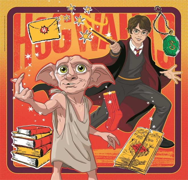 Puzzel Vierkant: Harry Potter, 3x48 stukjes