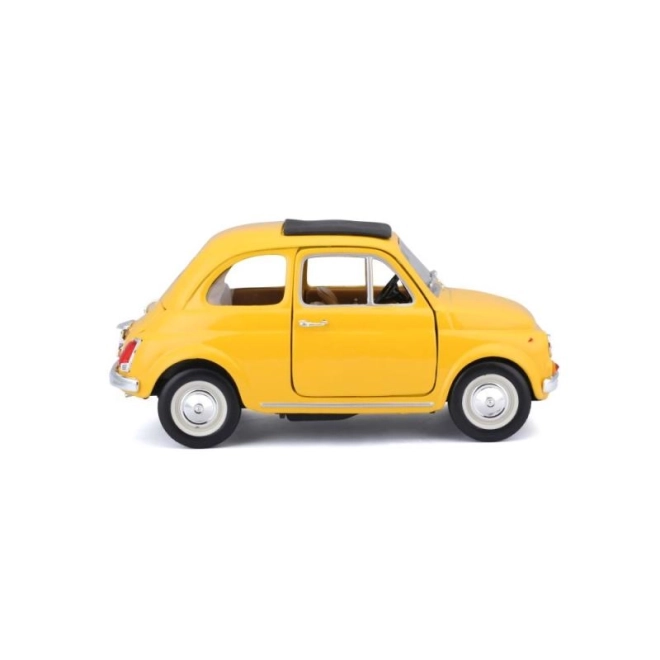 Modèle Bburago voiture Fiat 500 F 1965 jaune 1:24