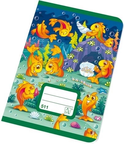Cahier scolaire à motif Poisson