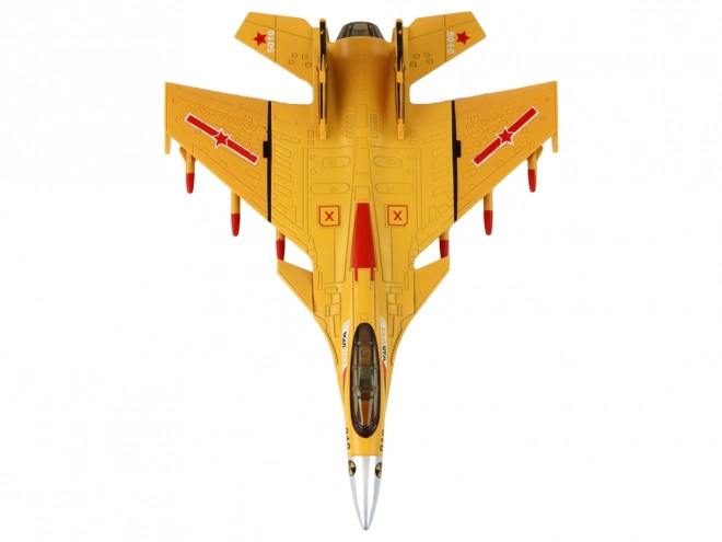 Modèle d'avion à propulsion par friction Gris Noir ou Jaune