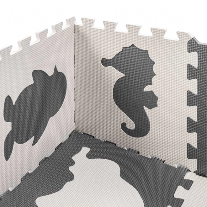 Contrasterende schuimpuzzel met dieren - 9 stuks