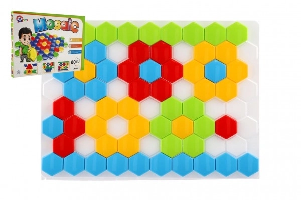 Mozaïek hoedje 4cm voor de kleinsten glad 80 stuks in doos 45x34x4cm 12m+