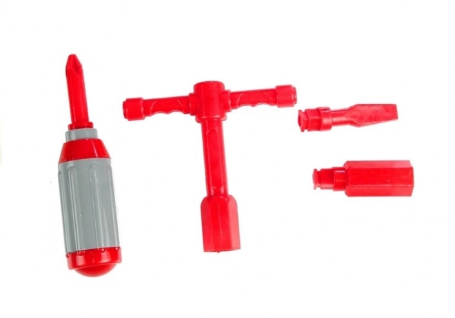 Feuerwehrauto mit Leiter und Werkzeug