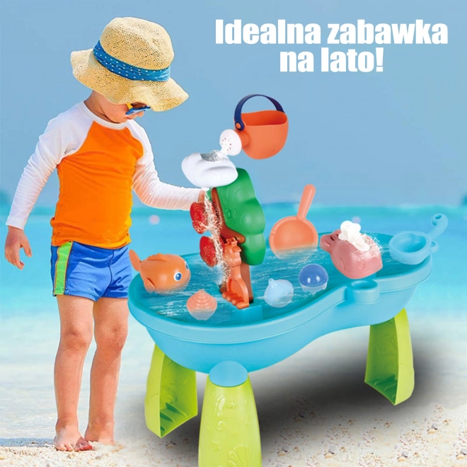 Children's Water Table 2-in-1 with Sandbox and Waterfall WOOPIE