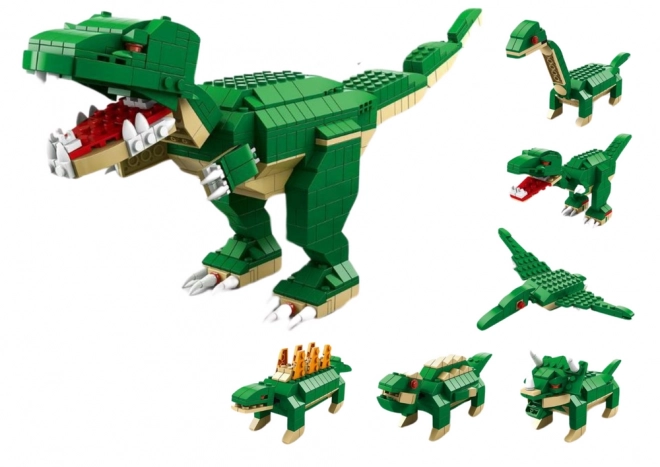 Bouwstenen dinosaurussen 6v1 DIY Dinosaur Set 1000 stuks.