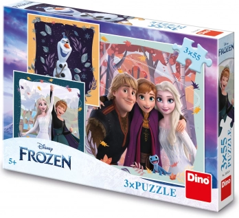 puzzle disney frozen joyful autumn 3x55 pieces