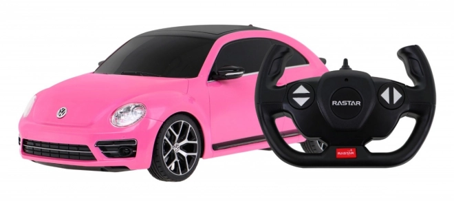 Auto op afstandsbediening R/C Volkswagen Beetle Rastar 1:14 roze