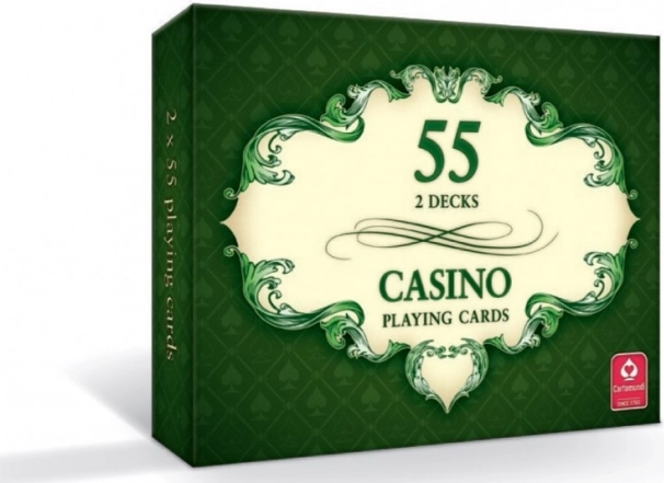 set de cartes casino 2×55 cartes