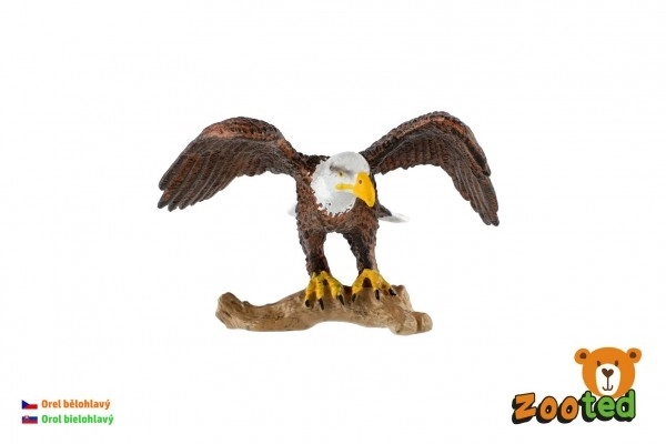 Zeearend witkop zooted kunststof 8cm in zakje