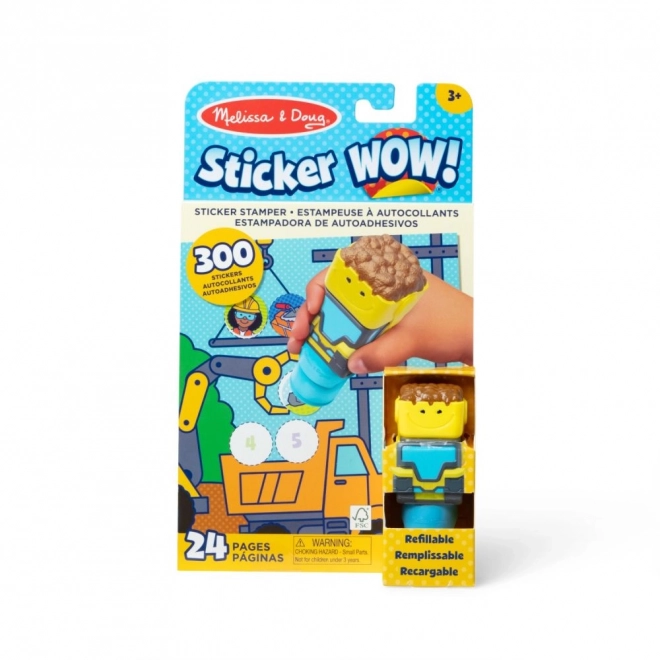 Sticker WOW! Aufkleberset mit Stempel Bagger
