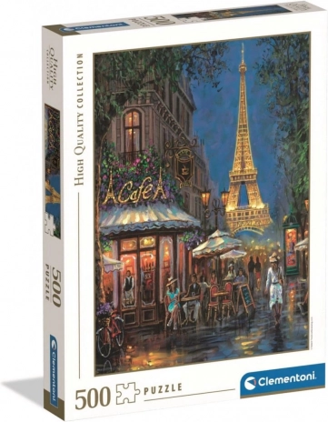 Puzzle Clementoni Night at the Eiffel Café 500 pièces