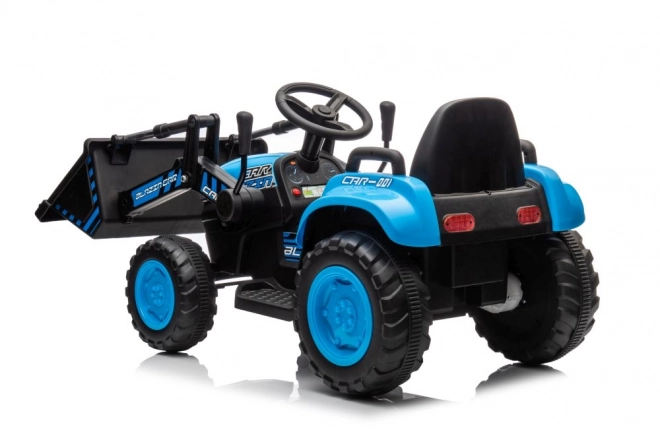 Elektrische kindertractor met bak blauw