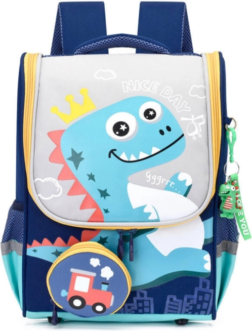 Schoolrugzak Dinozaur met tasje Lokomotief