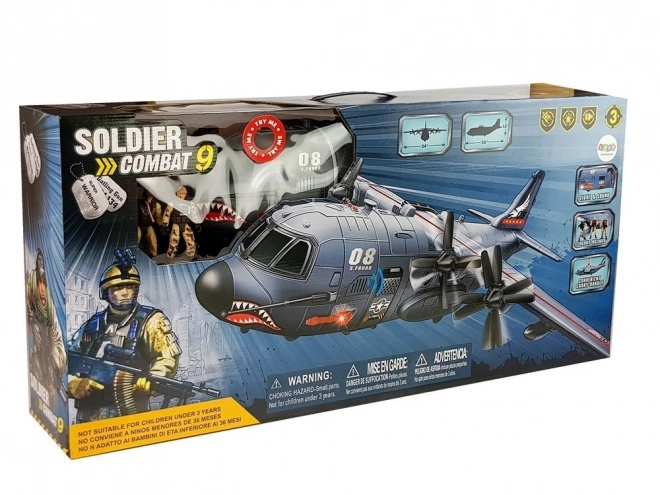 Militaire gigantische vliegtuigset 87 cm met geluiden Licht Militaire accessoires