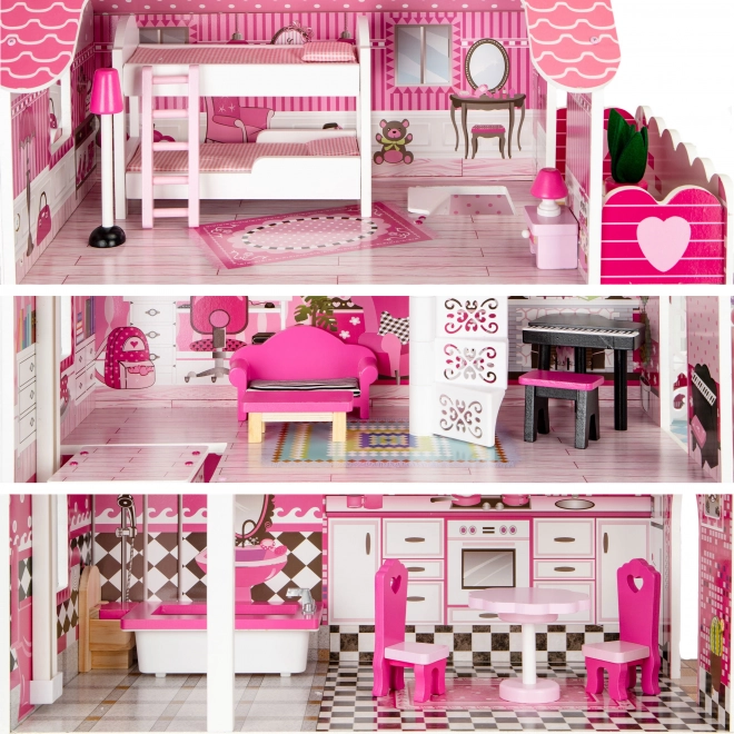 Holzpuppenhaus mit Rutsche