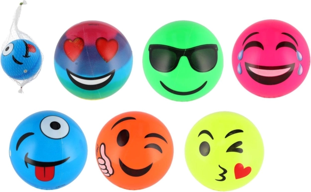 Bal met smiley-motief 11 cm