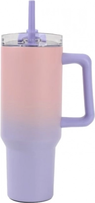 Grote thermobeker met rietje – pastel