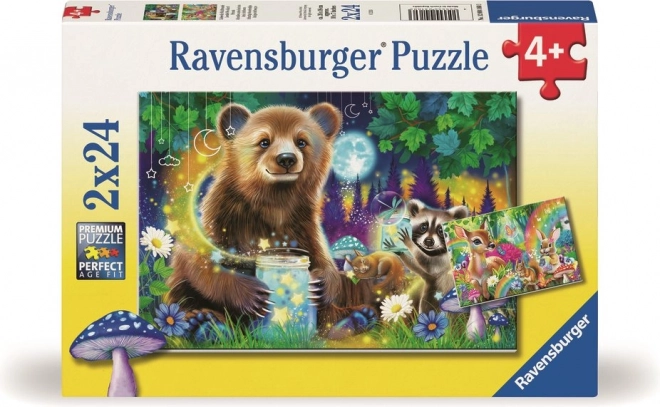 Puzzle Les Amis de la Forêt Enchantée 2x24 pièces