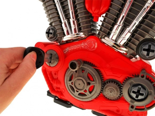 Demontabele motor voor kleine monteurs