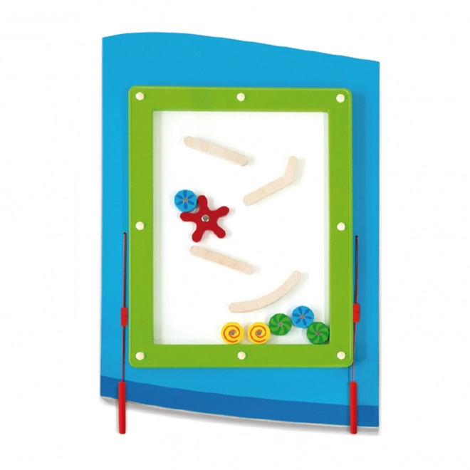 VIGA Montessori Wooden Wall Sensory Board Airplane