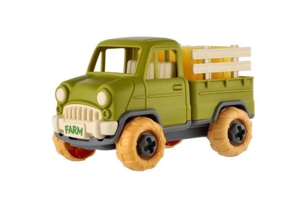 Camion à visser en plastique 14cm avec tournevis à roue libre dans une boîte 19x12x9cm
